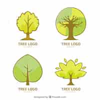 Free vector set of tree logos