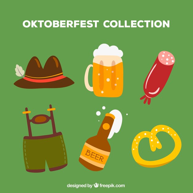 Набор типичных элементов oktoberfest