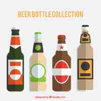 Free vector set of variety beer bottles