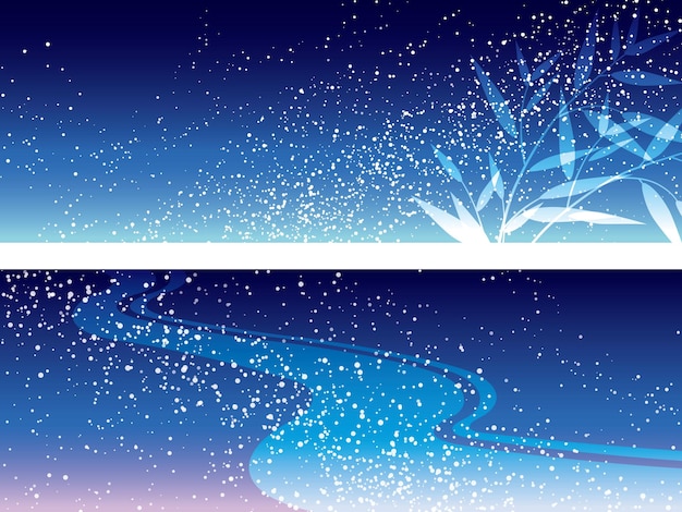 Free vector set of vector background illustrations for the japanese star festival.