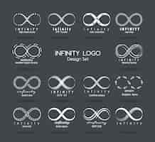 Free vector set of vector infinity logo set.