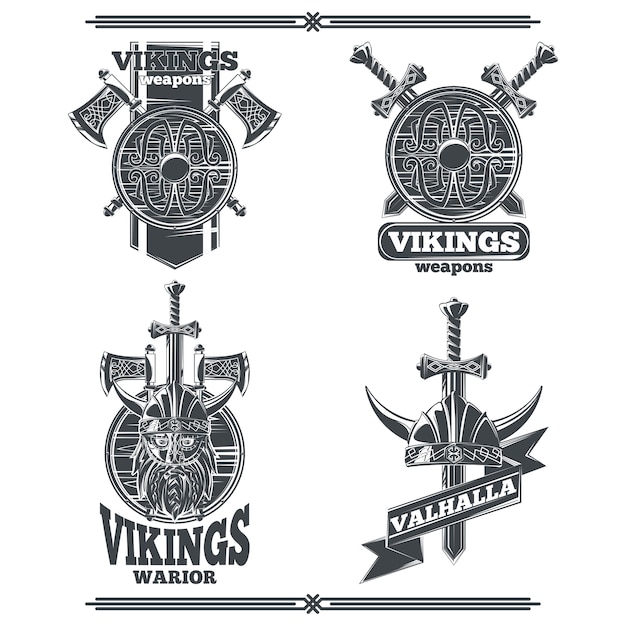 Set of viking's emblems