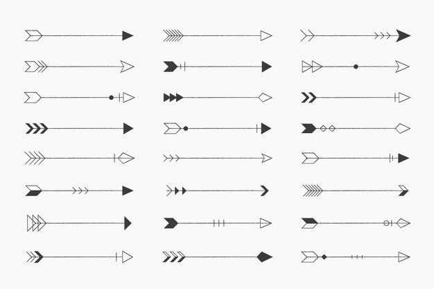 ビンテージ矢印のセット