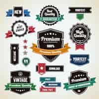 Free vector set of vintage badges