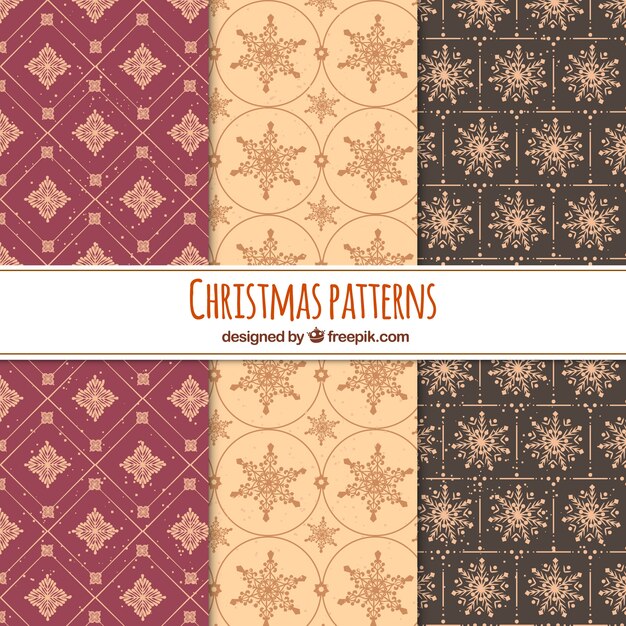 Set of vintage christmas patterns