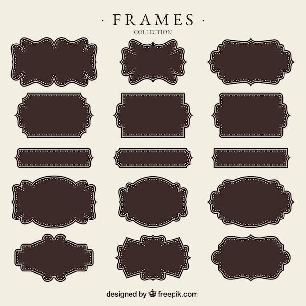 Free vector set of vintage frames