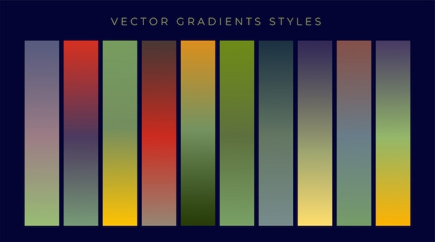 Free vector set of vintage gradients design