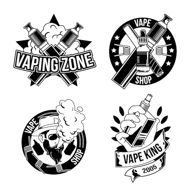 Set of vintage lumberjack emblems, logos. Isolated on white