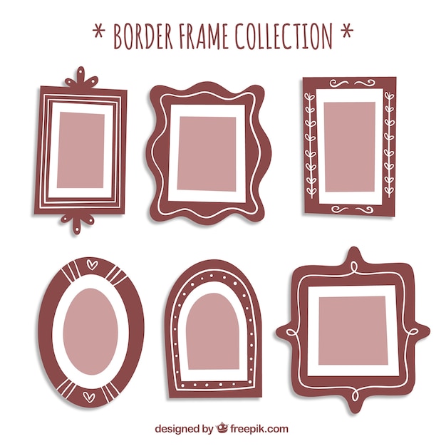 Set of vintage photo frames