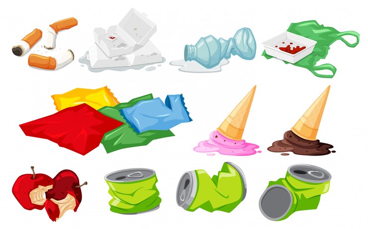 Free Vector set of waste elements