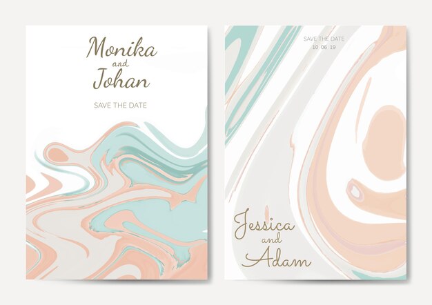 Free vector set of wedding invitation vectors