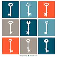 Free vector set of white keys