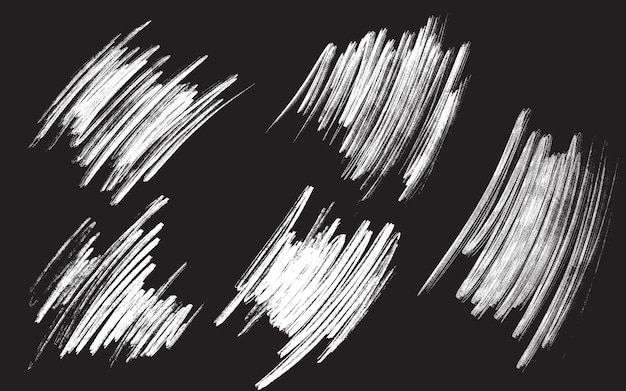 Vettore gratuito un insieme di linee bianche su sfondo nero