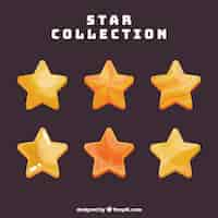 Free vector set of yellow and orange stars