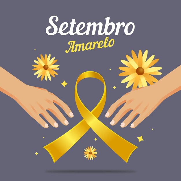 Setembro amarelo фон с руками