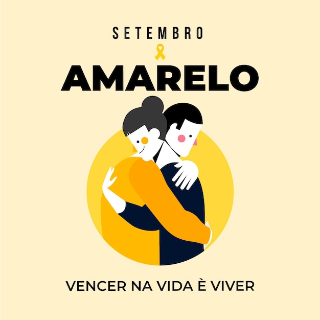 Vettore gratuito setembro amarelo concept