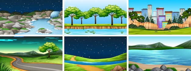 Sets of different backgrounds