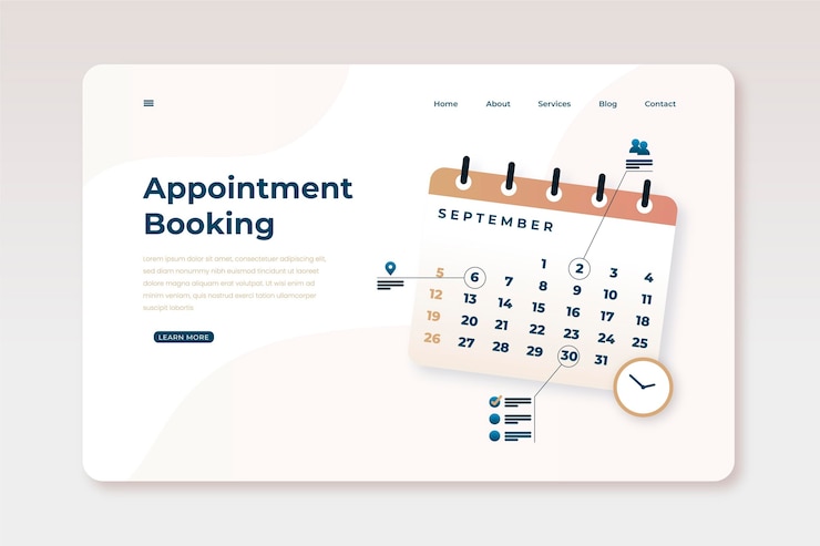 Free Vector setting reminders on calendar landing page