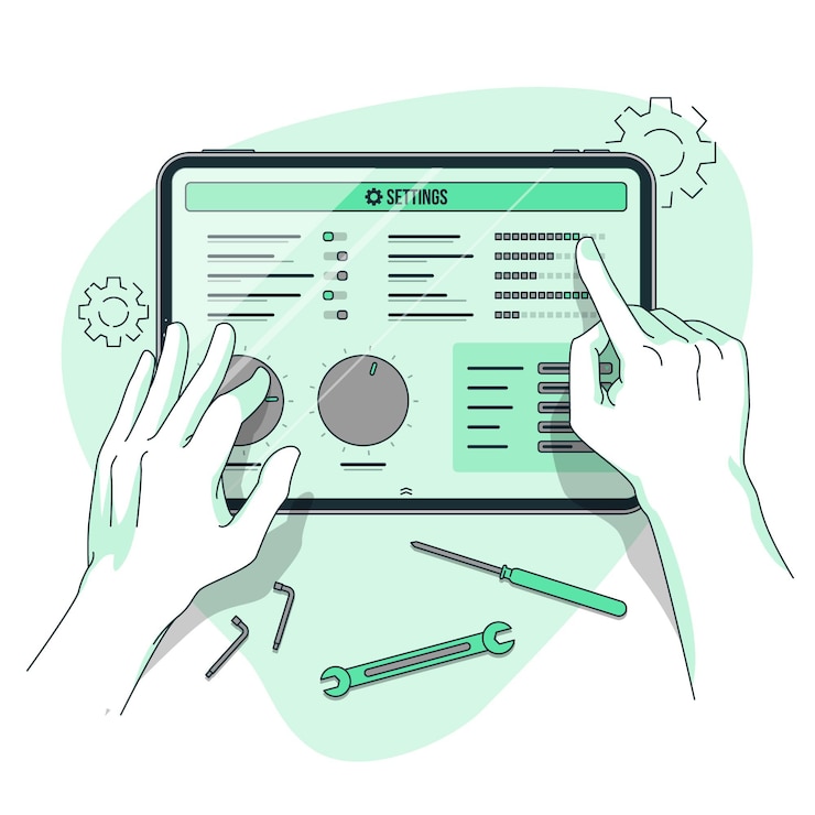 Free Vector settings concept illustration