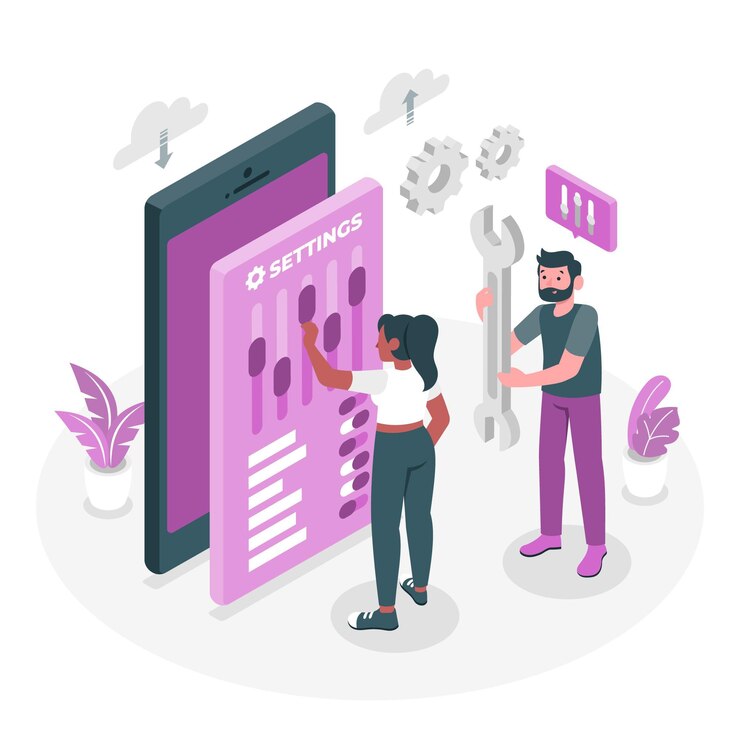 Free Vector settings concept illustration
