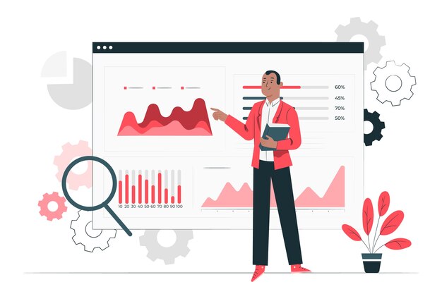 Setup analytics concept illustration