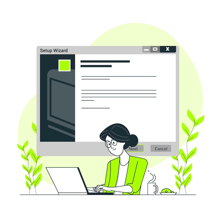 Free Vector setup wizard concept illustration