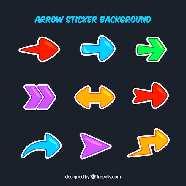 Several arrows stickers