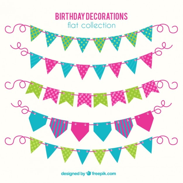 Hand Drawn Garlands – Free Vector Download for Vector Templates