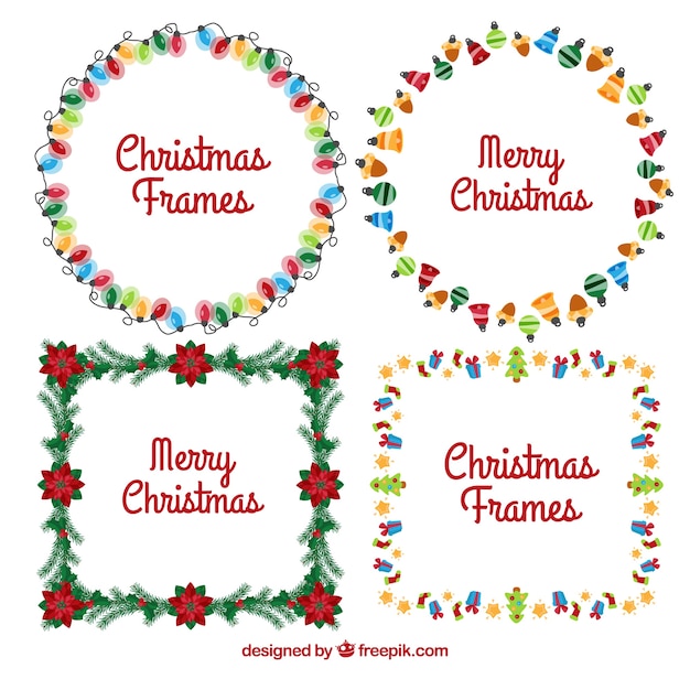 Several decorative christmas frames