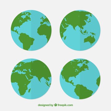Map Of The Globe Flat Flat Earth Vectors & Illustrations For Free Download | Freepik