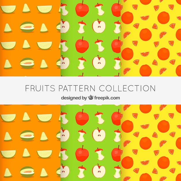 Several fruit patterns