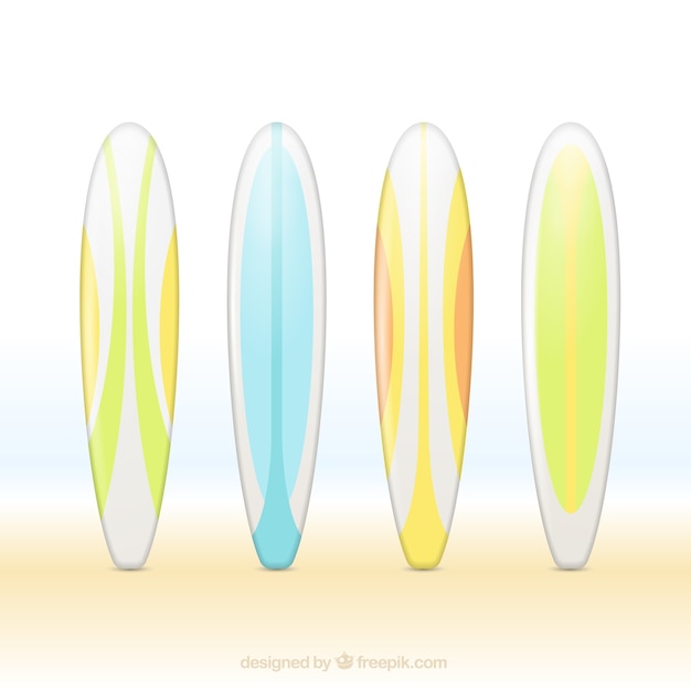 Несколько рисованной surfboards