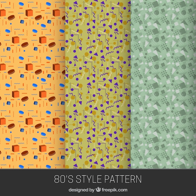 80 년대 스타일의 여러 패턴