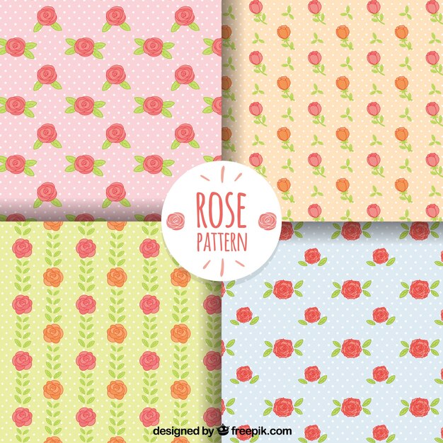 Several rose patterns