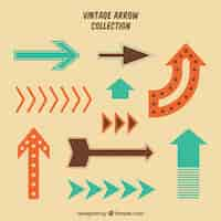 Free vector several vintage arrows