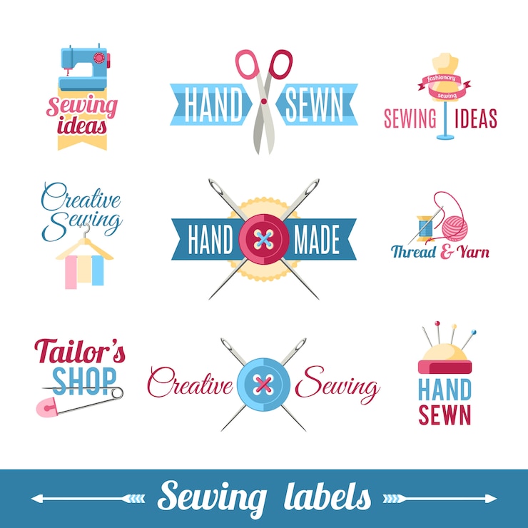 Free Vector sewing labels pictograms  collection