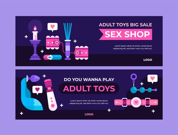 Sex toys banner design