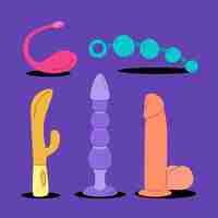 Free vector sex toys element collection