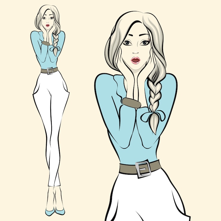 無料Vector セクシーな女性の感情