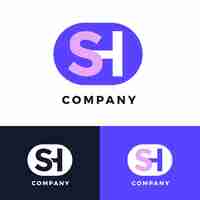 Free vector sh business logo design