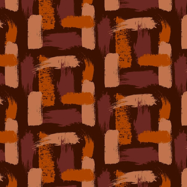 Shades of brown brush strokes seamless pattern