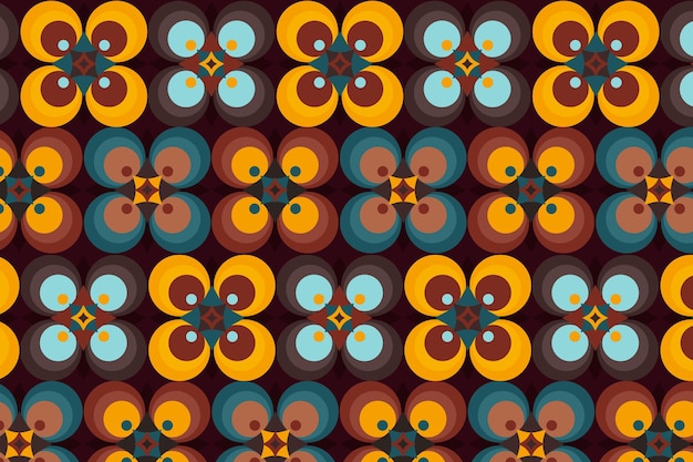 Free vector shades of brown geometric groovy pattern