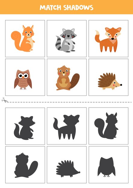 動物の素敵な秋のカード 無料のベクター