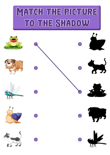 Shadow matching game template