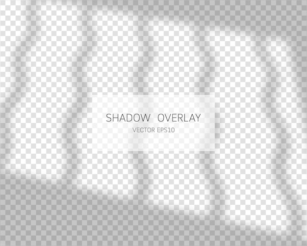 Shadow overlay effect. natural shadows from window isolated on transparent
