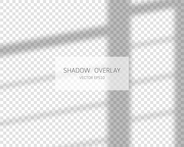 Shadow overlay effect. natural shadows from window isolated on transparent.