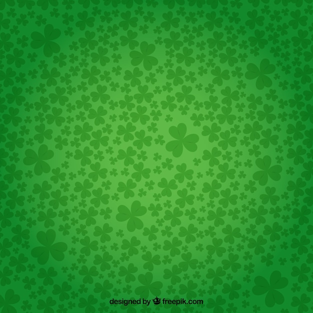 Shamrocks background in green color