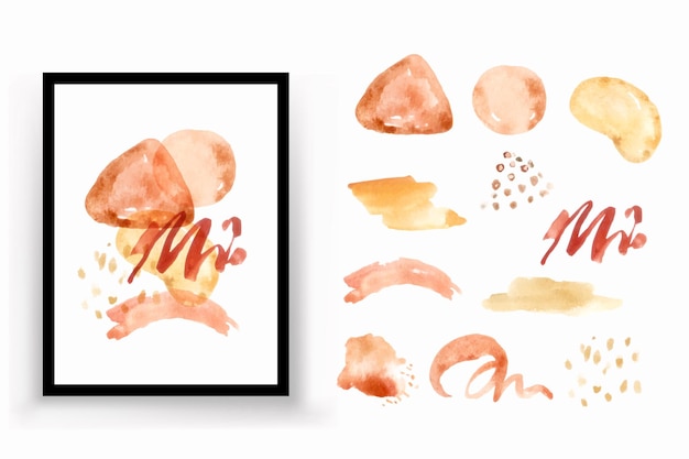 Free vector shape abstract watercolor illustration