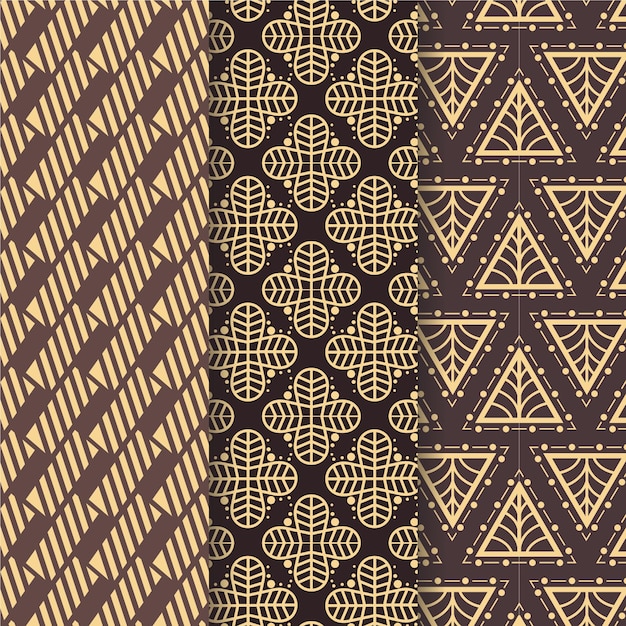 Shaped art deco seamless pattern