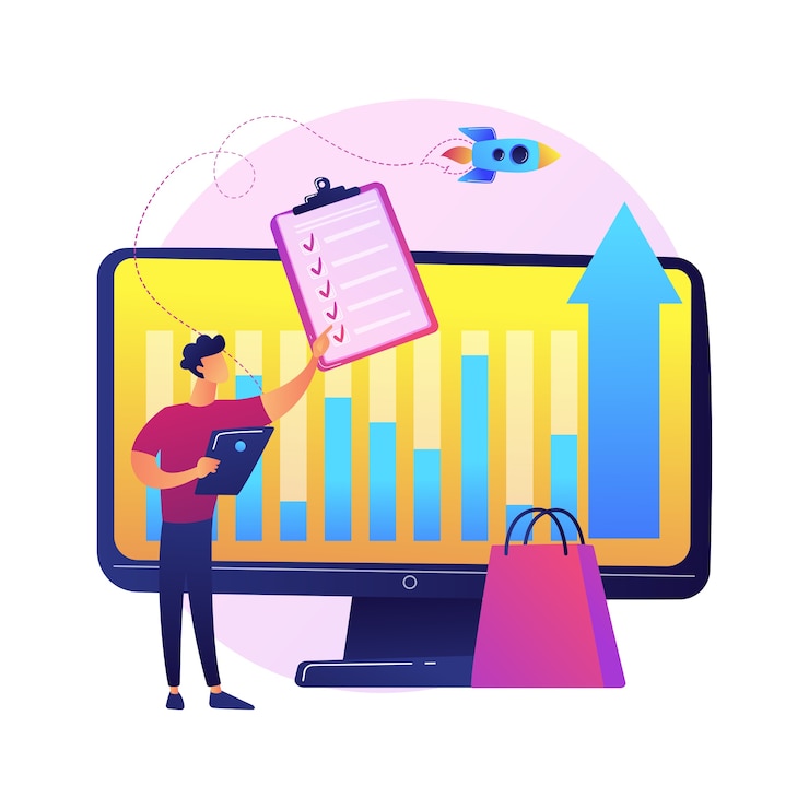 Free Vector share in business, dividend calculation, percentage ratio. contribution size, deposit amount, accounting and audit. shareholders cartoon characters